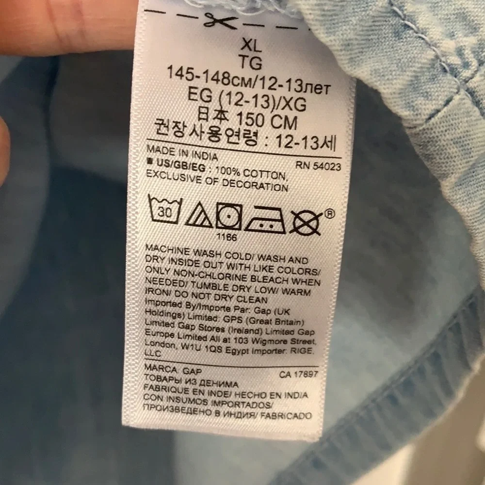 Gap Girls Denim Top